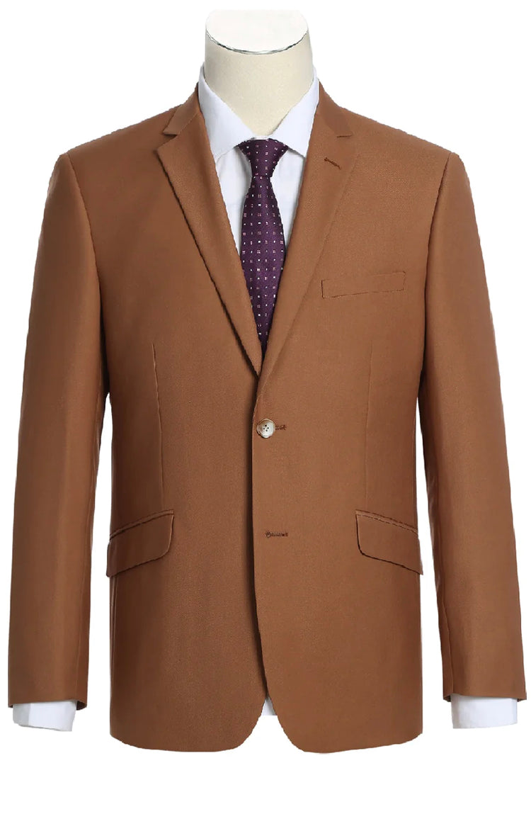 Men&#39;s Raphael Slim Fit Rust Two Button 2 Piece Formal Suit