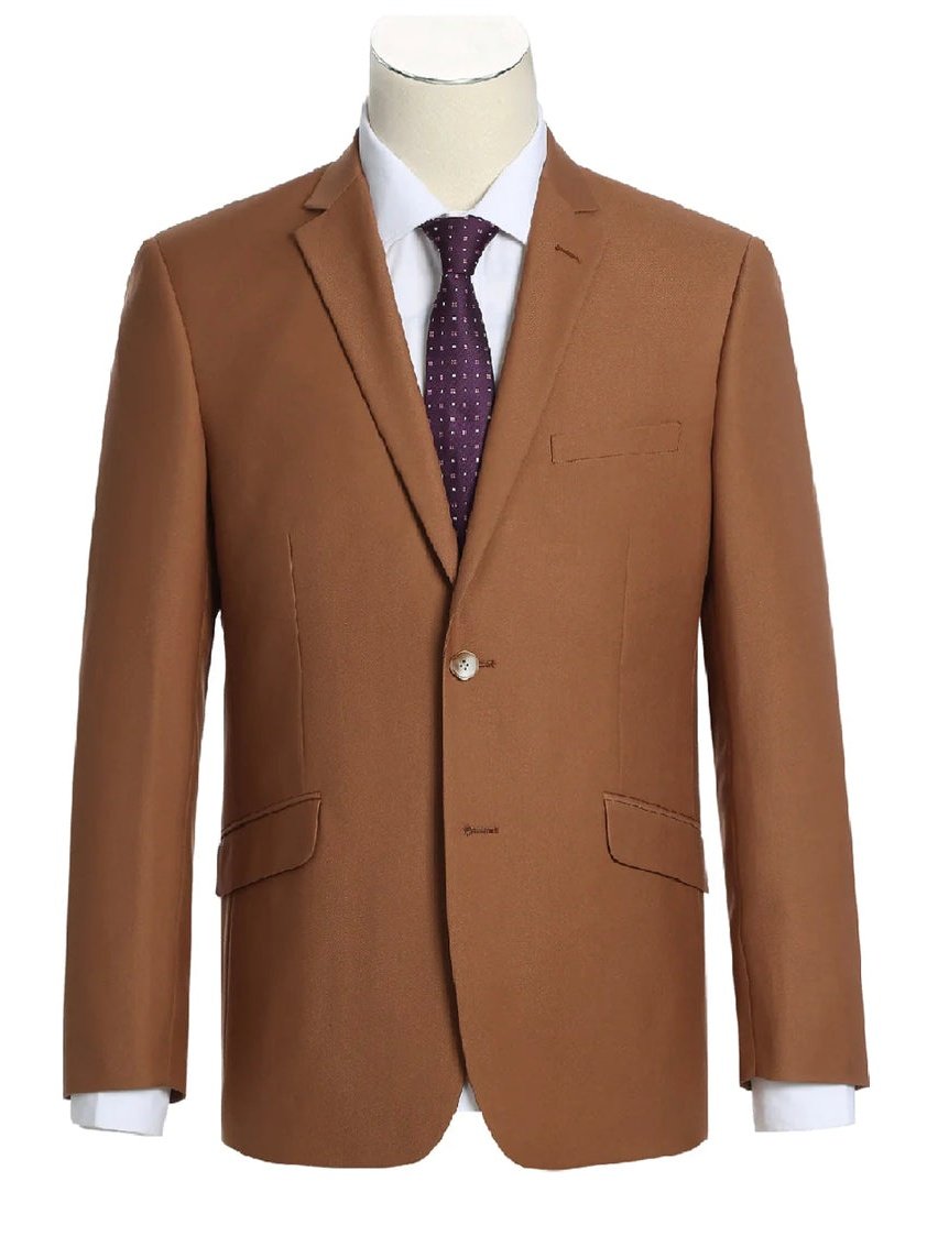 Men's Raphael Slim Fit Rust Two Button 2 Piece Formal Suit