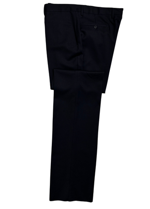 Versace Collection Mens Solid Dark Blue Notch Lapel Classic Fit 2-Button Wool Suit - 44L