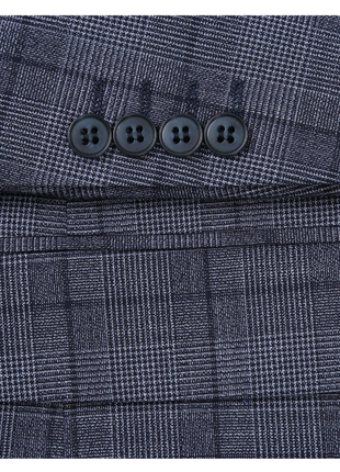 Raphael Grey Windowpane Check Classic Fit Stretch Notch Lapel Two Button Suit