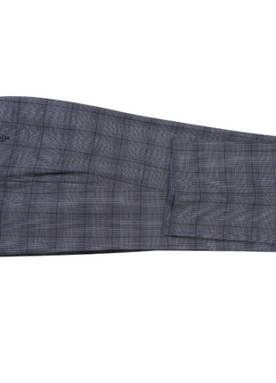 Raphael Grey Windowpane Check Classic Fit Stretch Notch Lapel Two Button Suit
