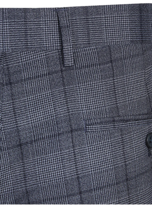 Raphael Grey Windowpane Check Classic Fit Stretch Notch Lapel Two Button Suit