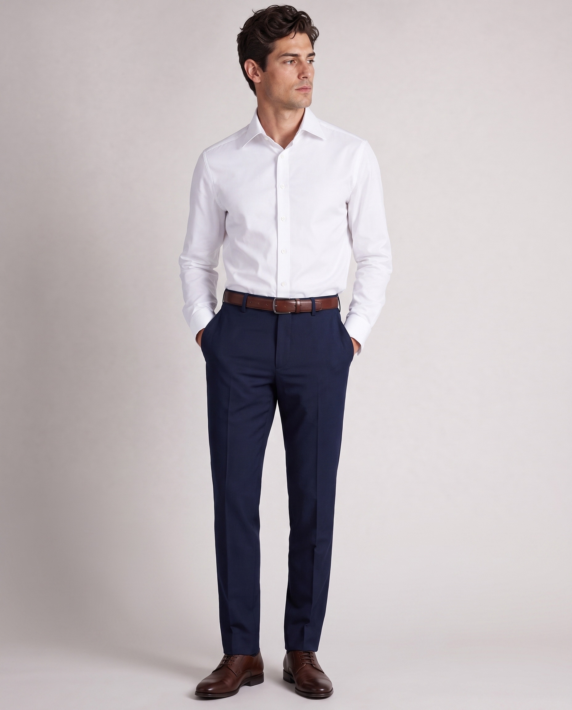 mens dress slim fit shirts Men's Organic Cotton Oxford Non-Iron Dress Shirt