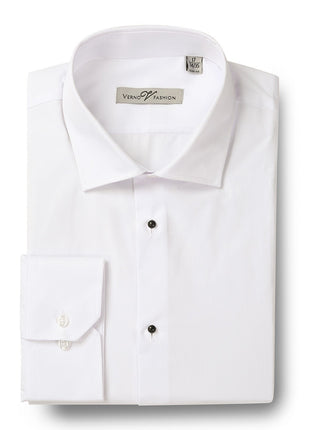 Men's Slim Fit Long Sleeve Tuxedo Dress Shirt