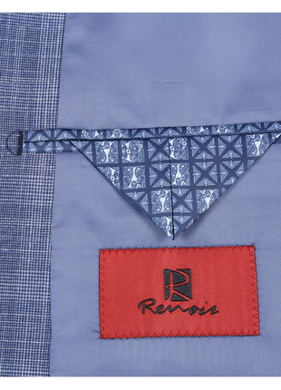 Raphael Blue Checked Slim Fit Stretch Notch Lapel Two Button Suit