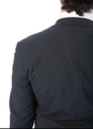 Raphael Mens Solid Navy Blue Classic Fit Stretch 2 Button Blazer Sportcoat