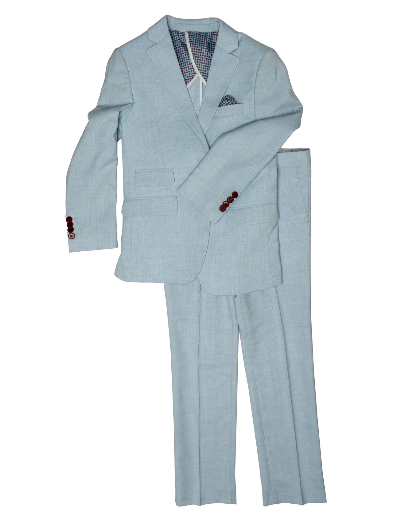 Isaac Mizrahi Boys Light Blue Slim Fit 2 Piece Suit