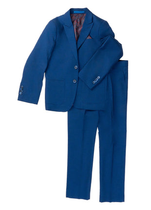Isaac Mizrahi Boys Cobalt Blue Slim Fit 2 Piece Suit