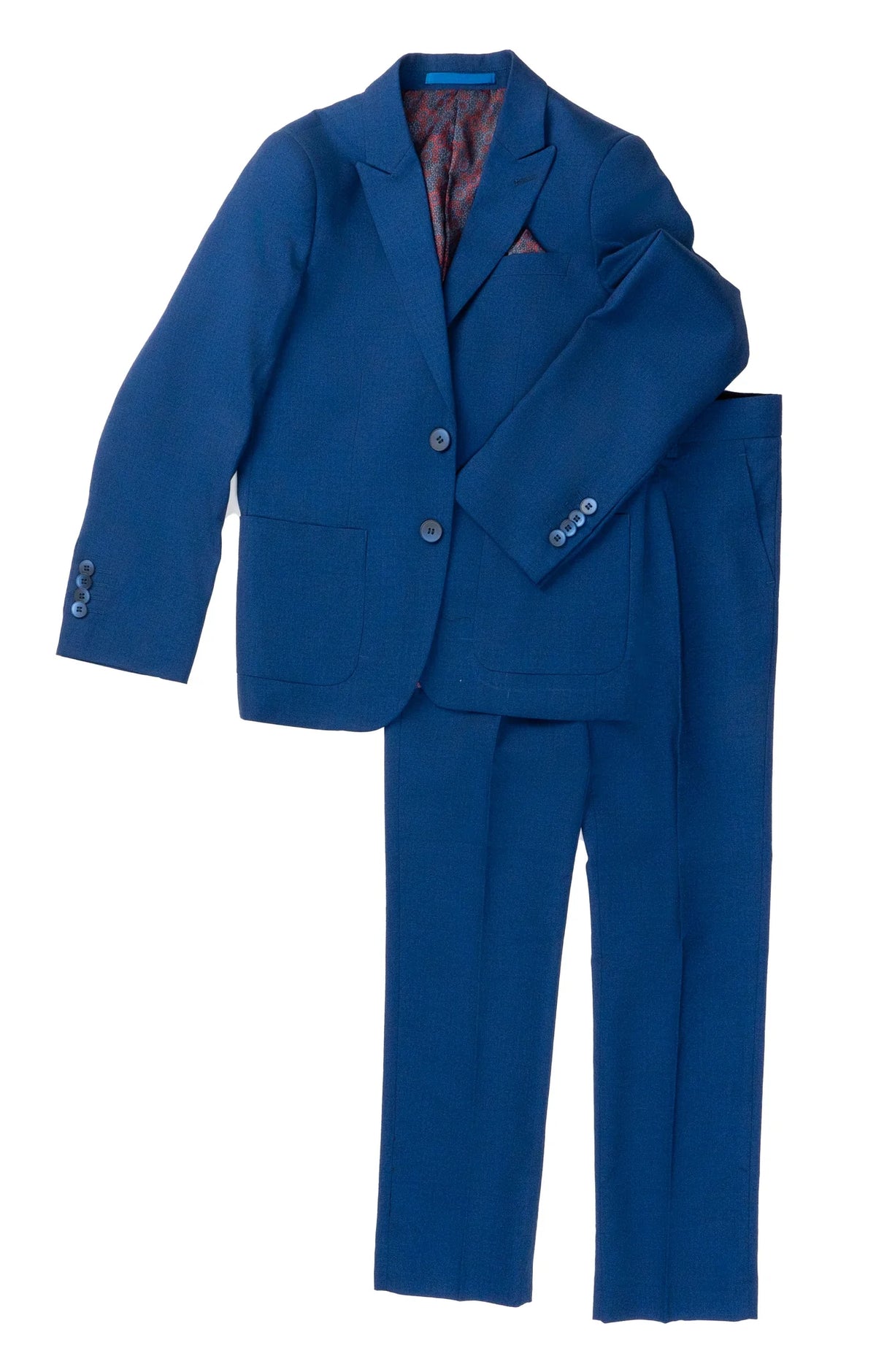 Isaac Mizrahi Boys Cobalt Blue Slim Fit 2 Piece Suit