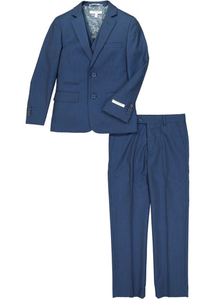 Isaac Mizrahi Boys Navy Blue Slim Fit 2 Piece Suit