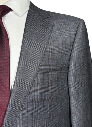 Bartorelli Napoli Mens Gray Glen Plaid Notch Lapel Classic Fit 2-Button Wool Suit  - 44L