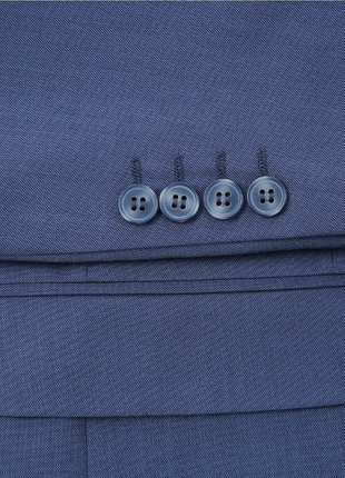 Raphael Solid Textured Blue Notch Lapel Classic Fit Two Button Suit