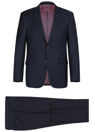 Raphael Men’s Slim Fit Notch Lapel Dark Navy Two  Button Suit