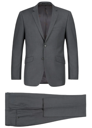 Raphael Men’s Classic Fit Charcoal Gray Notch Lapel Two Button Suit