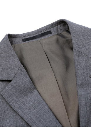 Raphael Men's Gray Slim Fit Notch Lapel Two Button Wool Suit