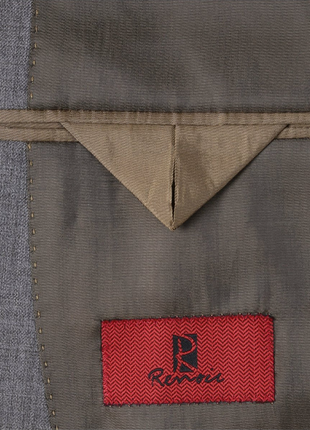 Raphael Men's Gray Slim Fit Notch Lapel Two Button Wool Suit