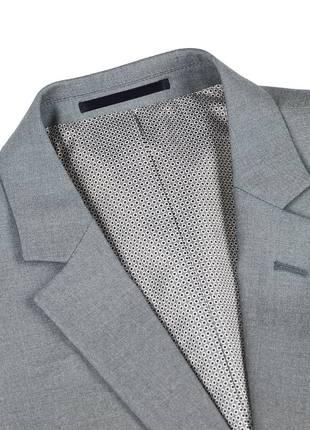Raphael Men’s Stretch Light Gray Slim Fit Notch Lapel Two Button Suit