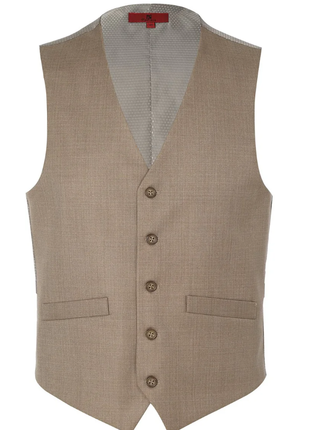 Raphael Brown Classic Fit Five Button Vest