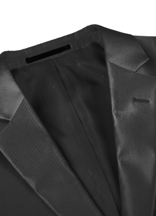 Raphael Men’s Black Sharkskin Classic Fit Notch Lapels Two Button Blazer