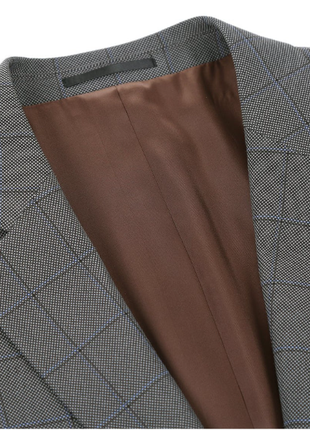 Raphael Mens Gray Check Classic Fit Stretch 2 Piece Suit