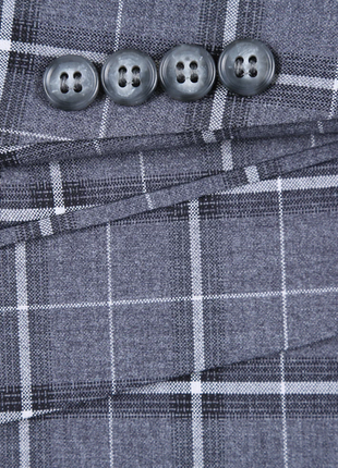 Raphael Gray Plaid Classic Fit Notch Lapel Stretch 2-Button Suit