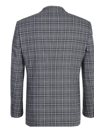 Raphael Gray Plaid Classic Fit Notch Lapel Stretch 2-Button Suit