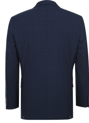 Raphael Marine Blue Windowpane Check Classic Fit Two Button Suit
