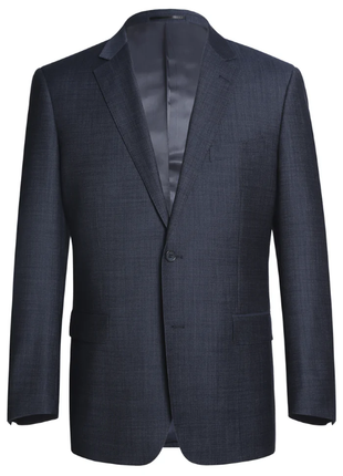 Raphael Navy Textured Notch Lapel Classic Fit Two Button Wool Suit