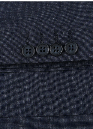 Raphael Navy Textured Notch Lapel Classic Fit Two Button Wool Suit