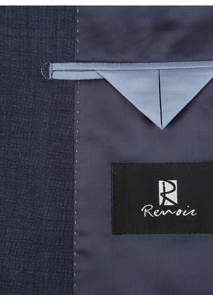 Raphael Navy Textured Notch Lapel Classic Fit Two Button Wool Suit