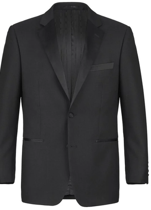 Raphael Mens Solid Black Slim Fit Notch Lapel 2 Button Tuxedo Suit