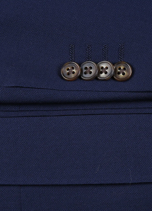 Raphael Navy Blue with Purple Lining Classic Fit Two-Button Notch Lapel Blazer