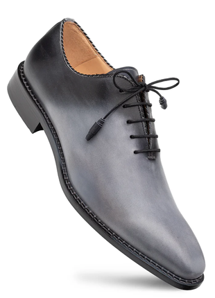 Mezlan Barbaro Two-Tone Grey Black Oxford Dress Shoes