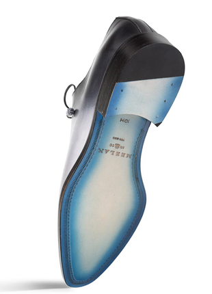 Mezlan Barbaro Two-Tone Grey Black Oxford Dress Shoes