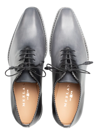 Mezlan Barbaro Two-Tone Grey Black Oxford Dress Shoes