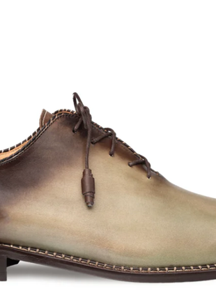 Mezlan Barbaro Two-Tone Olive Mocha Oxford Dress Shoes