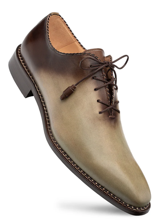 Mezlan Barbaro Two-Tone Olive Mocha Oxford Dress Shoes
