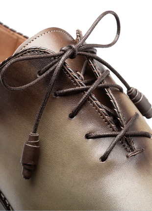 Mezlan Barbaro Two-Tone Olive Mocha Oxford Dress Shoes