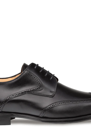 Mezlan Tasso Black Leather Wingtip Derby Dress Shoes