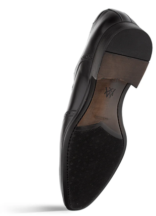 Mezlan Tasso Black Leather Wingtip Derby Dress Shoes