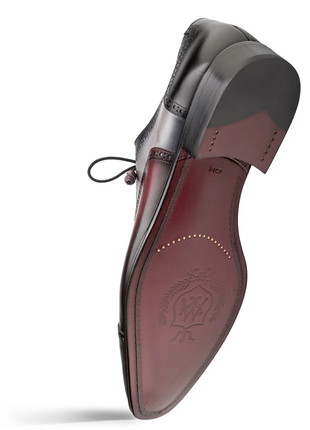 Mezlan Galante Black & Multi Tri-Tone Patina Cap Toe Oxford Dress Shoes