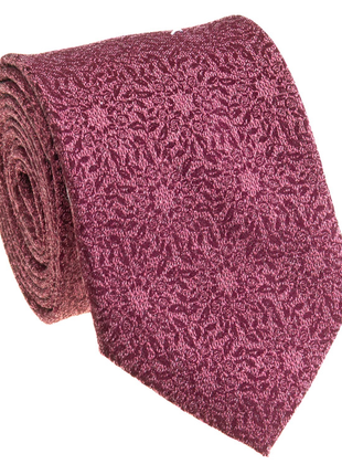 Premium Silk Mens Mauve Pink Textured Floral Silk Cotton Hand-Made Tie - The Suit Depot