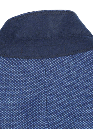 Raphael Birdseye Blue Classic Fit Notch Lapel Wool 2-Button Suit