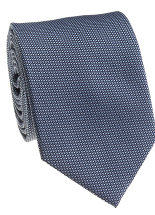Premium Silk Steel Blue Micro Geometric Silk Hand-Made Tie