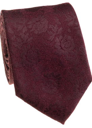 Premium Silk Burgundy Tonal Floral Jacquard Silk Hand-Made Tie