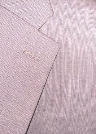 Beragamo Lavander Purple Herringbone Slim Fit Notch Lapel Stretch 3-Piece Suit
