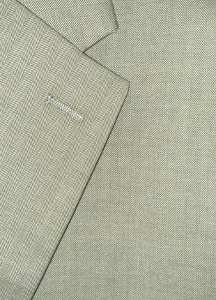 Beragamo Sage Green Herringbone Slim Fit Notch Lapel Stretch 3-Piece Suit