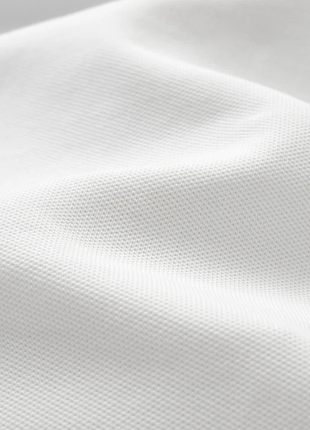 Atica Solid White Dress Collar Short Sleeve Cotton Stretch Performance Polo Shirt