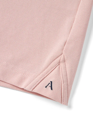 Atica Peach Dress Collar Short Sleeve Cotton Stretch Performance Polo Shirt
