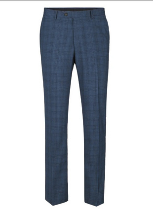 Raphael Blue Plaid Classic Fit Notch Lapel Two Button 3 Piece Suit